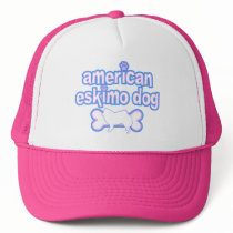 Pink & Blue American Eskimo Dog hats