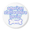 Pink & Blue American Staffordshire Terrier magnets by MenagerieMayhem Pink & Blue American Staffordshire Terrier magnets