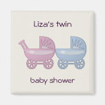 pink & blue baby buggy magnet