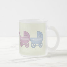 pink & blue baby buggy mug