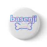 Pink & Blue Basenji buttons