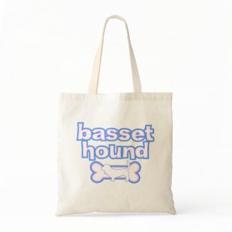 Pink & Blue Basset Hound bag