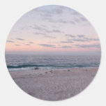 'Pink & Blue Beach at Dawn' Stickers