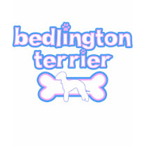 Pink & Blue Bedlington Terrier t-shirts