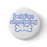 Pink & Blue Belgian Sheepdog buttons