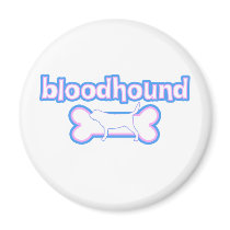 Pink & Blue Bloodhound magnets by MenagerieMayhem Pink & Blue Bloodhound magnets