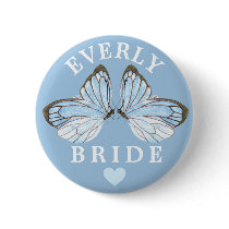 Pink & Blue Bride & Groom Butterflies so Cute buttons