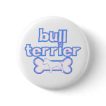Pink & Blue Bull Terrier buttons