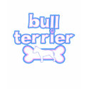 Pink & Blue Bull Terrier T-Shirt by MenagerieMayhem Pink & Blue Bull Terrier T-Shirt