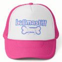 Pink & Blue Bullmastiff hats by MenagerieMayhem Pink & Blue Bullmastiff hats
