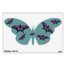 Pink & Blue Butterfly Wall Decal
