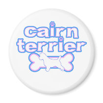 Pink & Blue Cairn Terrier magnets