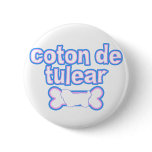 Pink & Blue Coton de Tulear buttons