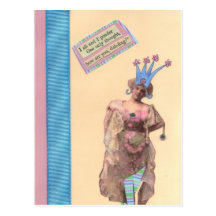 Pink & Blue Dah-ling Postcard