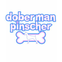 Pink & Blue Doberman Pinscher TShirt