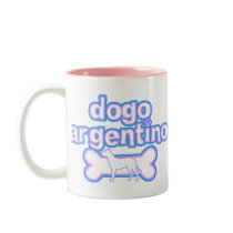 Pink & Blue Dogo Argentino Mug