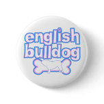 Pink & Blue English Bulldog buttons
