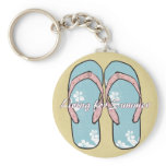 Pink &amp; Blue Flipflop keychain