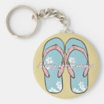 Pink & Blue Flipflop keychain
