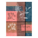 Pink & Blue Floral Abstraction posters