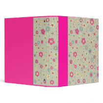 Pink & Blue Flowers binders
