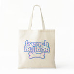 Pink & Blue French Bulldog Tote Bag