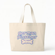Pink & Blue German Pinscher bags by MenagerieMayhem Pink & Blue German Pinscher bags
