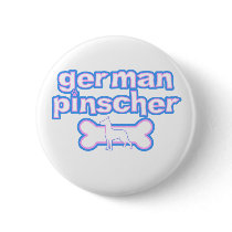 Pink & Blue German Pinscher buttons by MenagerieMayhem Pink & Blue German Pinscher buttons
