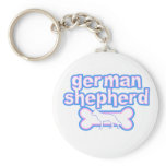 Pink & Blue German Shepherd Keychain