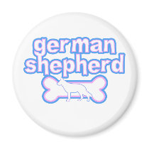Pink & Blue German Shepherd magnets