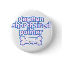Pink & Blue German Shorthaired Pointer buttons