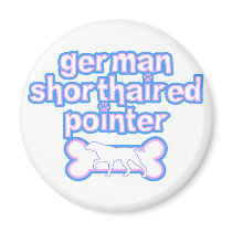 Pink & Blue German Shorthaired Pointer magnets