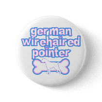 Pink & Blue German Wirehaired Pointer buttons