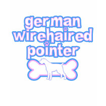 Pink & Blue German Wirehaired Pointer t-shirts