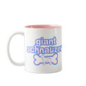 Pink & Blue Giant Schnauzer Mug by MenagerieMayhem Pink & Blue Giant Schnauzer Mug