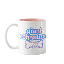 Pink & Blue Giant Schnauzer Mug by MenagerieMayhem Pink & Blue Giant Schnauzer Mug