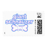 Pink & Blue Giant Schnauzer Postage Stamps