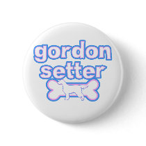 Pink & Blue Gordon Setter buttons by MenagerieMayhem Pink & Blue Gordon Setter buttons