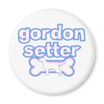 Pink & Blue Gordon Setter magnets by MenagerieMayhem Pink & Blue Gordon Setter magnets