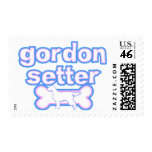 Pink & Blue Gordon Setter Postage Stamps