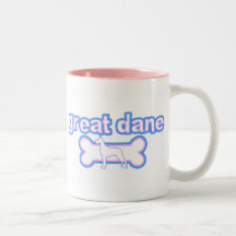 Pink & Blue Great Dane Mug