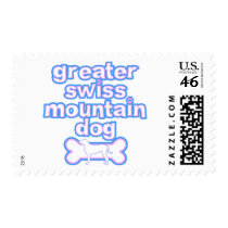 Pink & Blue Greater Swiss Mountain Dog Stamps