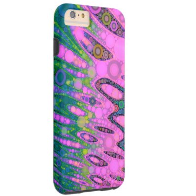 Pink Blue Green Swirly Abstract Tough iPhone 6 Plus Case