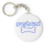 Pink & Blue Greyhound Keychains