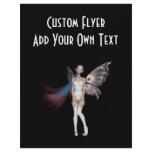 Pink & Blue Hair Pixie In White Personalized Flyer