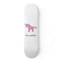 Pink blue horse with blue hearts skate boards