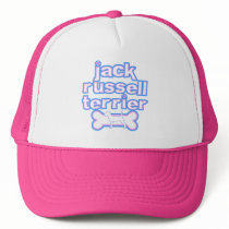 Pink & Blue Jack Russell Terrier Hat by MenagerieMayhem Pink & Blue Jack Russell Terrier Hat