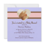 Pink & Blue Little Feet Baby Shower for Baby Girl Announcement