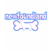 Pink & Blue Newfoundland Ladies T-Shirt