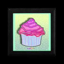 Pink & Blue Pop Art Cupcake Gift Box gift boxes